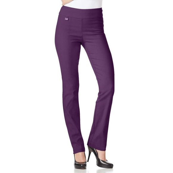 Lisette L - True Straight Pants - Plum - Picture 1 of 2